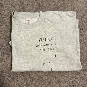 Hanes Ultimate Cotton Flute Design T-Shirt 2021-2022 Band Long Sleeve